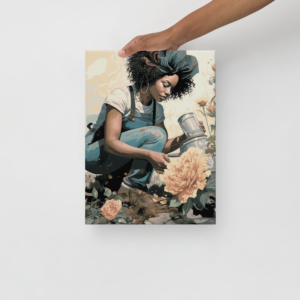 The Black Exchange Marketplace | The BLK Mrket | In Her Garden Canvas 12x16